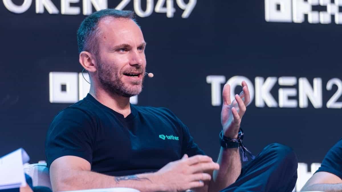 Tether CEO Paolo Ardoino at Token2049 in Singapore on Oct. 1, 2025
