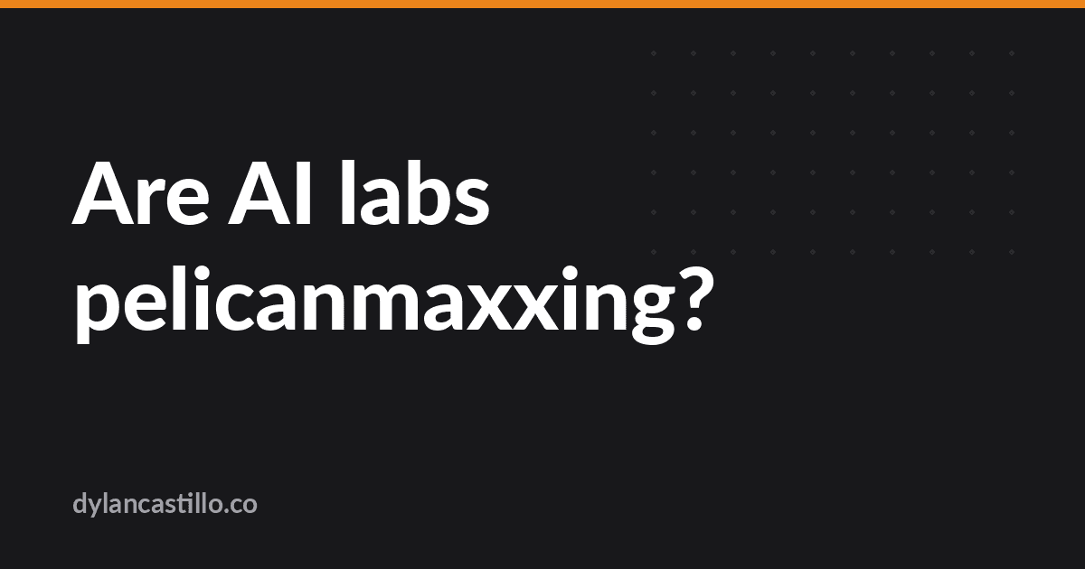 Labs de IA estariam otimizando modelos para o benchmark do pelicano ciclista?