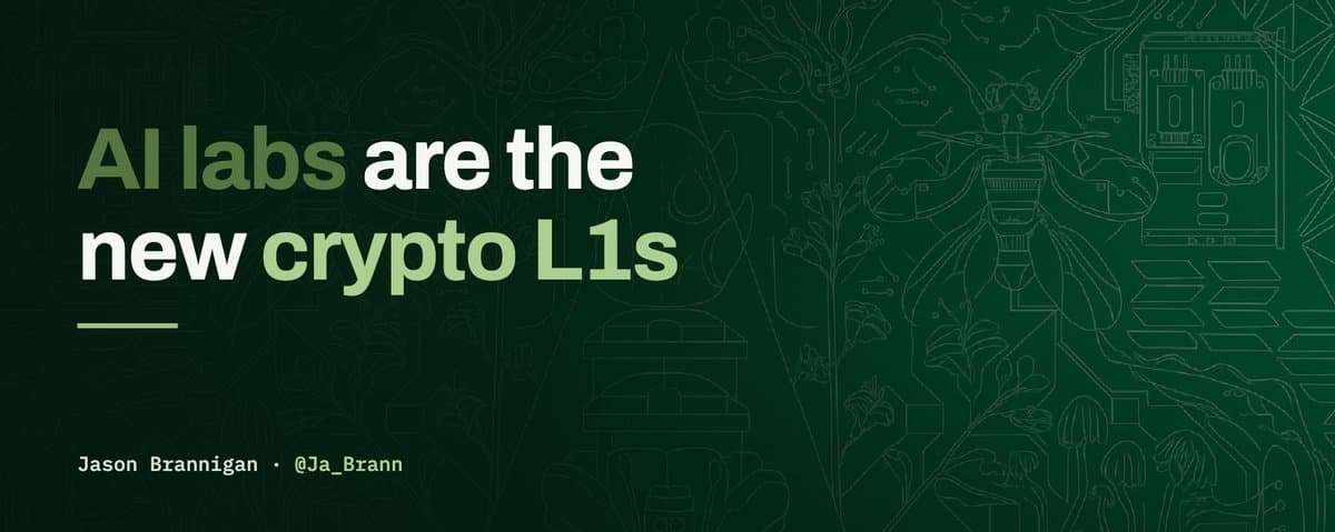 Labs de IA são as novas L1s das criptomoedas