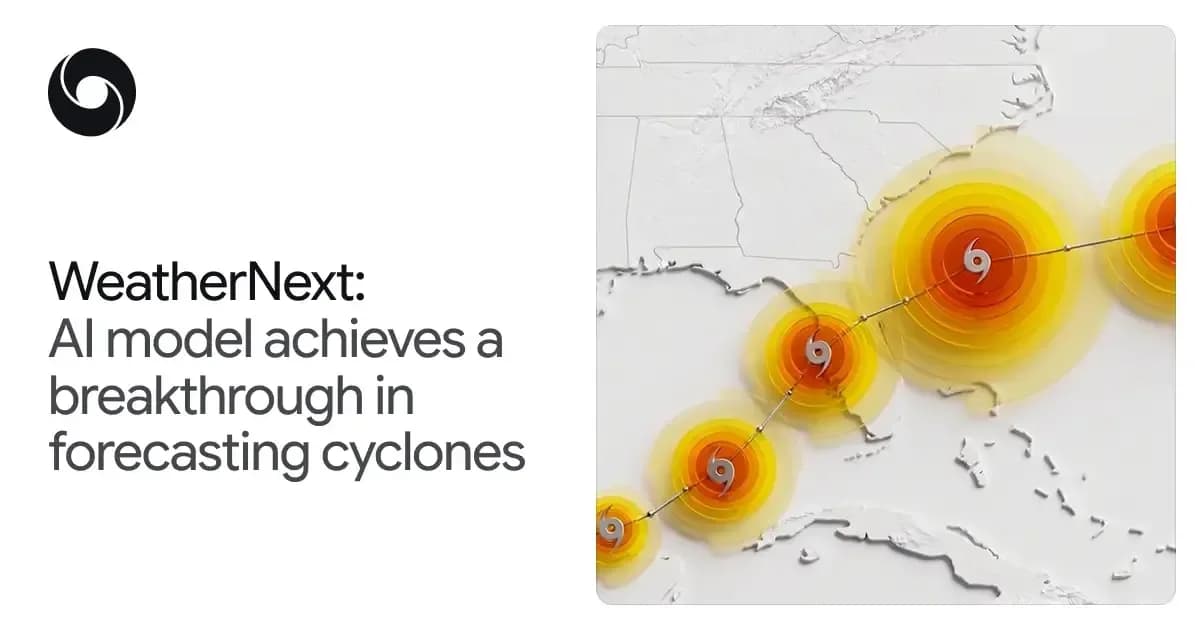 Modelo WeatherNext: IA alcança avanço na previsão de ciclones