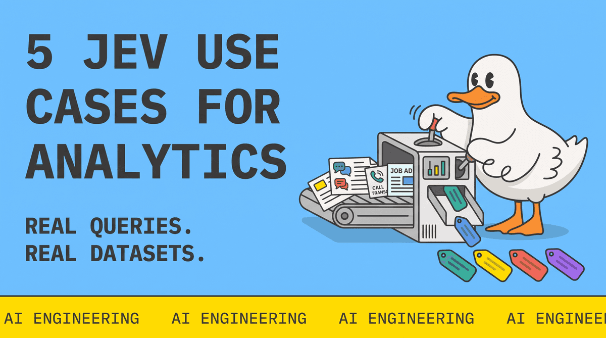 MotherDuck demonstra 5 casos de uso para o modelo Jev IA em Analytics com SQL