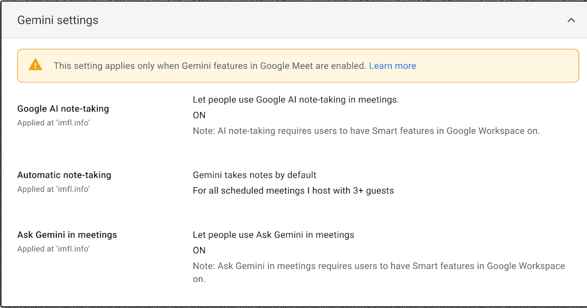 Novas configurações de anotações automáticas no Google Meet entram em vigor para administradores e usuários finais