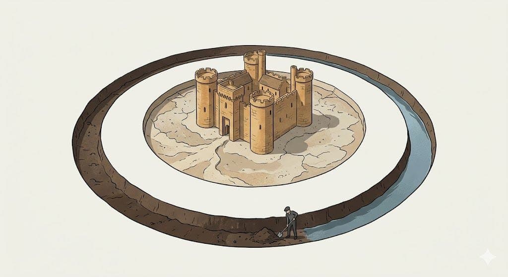 O moat é um motor, não um muro