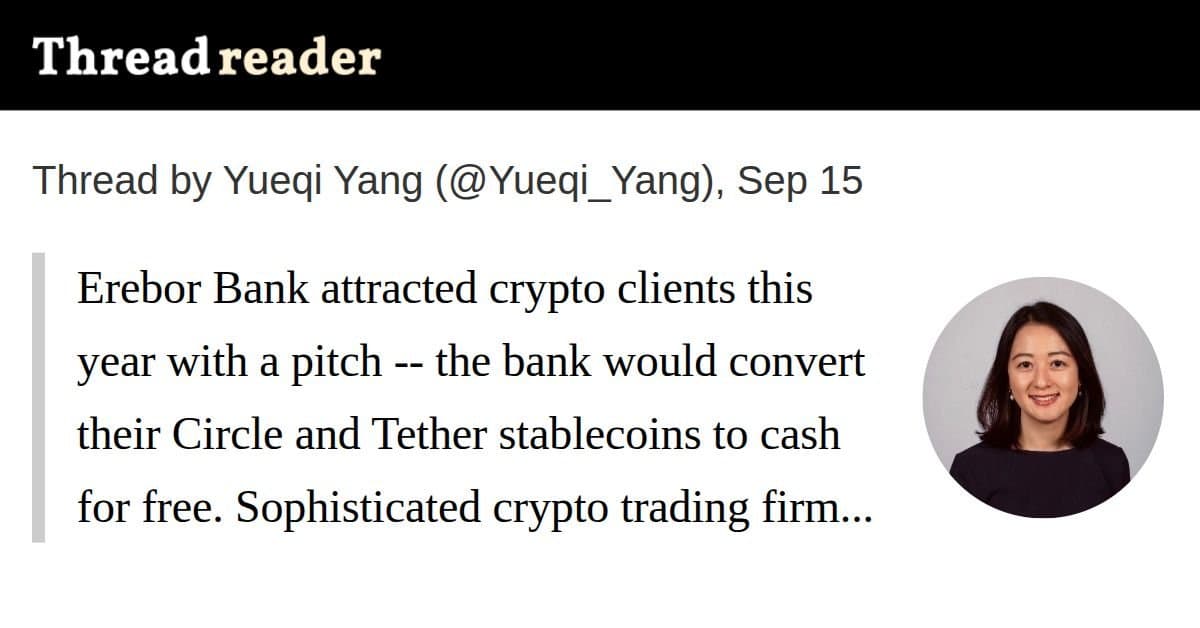 O negócio de stablecoin do Erebor Bank que deu errado