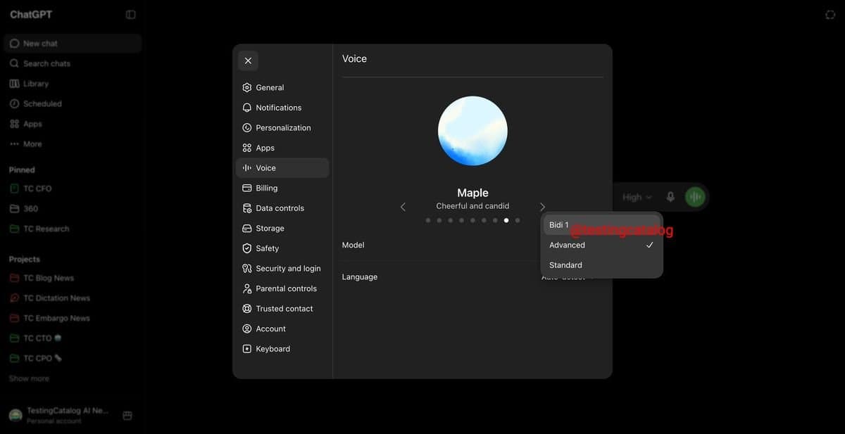 OpenAI prepara o modo de voz bidirecional para o ChatGPT