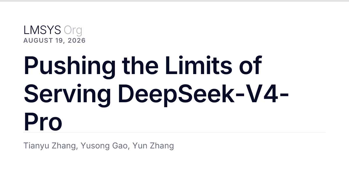 Otimizando a Serventia do DeepSeek-V4-Pro ao Máximo