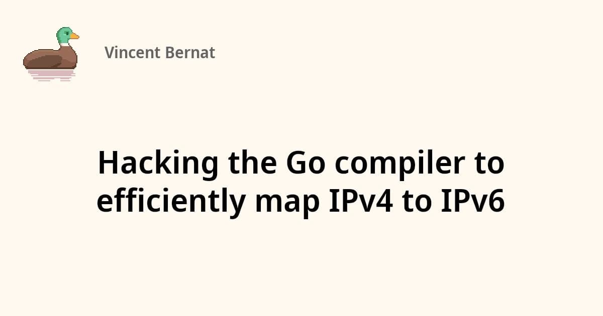 Otimizando o compilador Go para mapeamento eficiente de IPv4 para IPv6