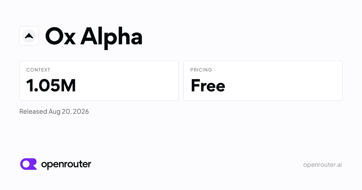 Ox Alpha: Novo Modelo de Raciocínio para Engenharia de Software e Workloads de Produção