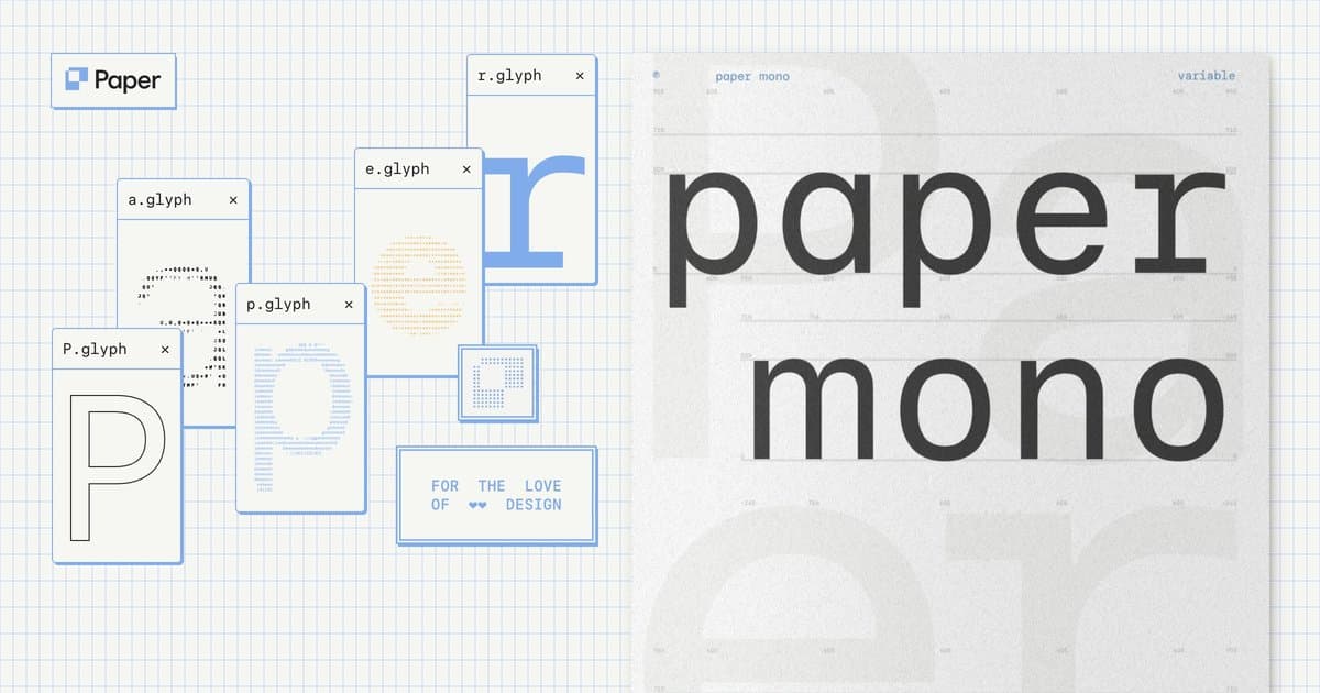 Paper Mono: família tipográfica monoespaçada variável, gratuita e open-source