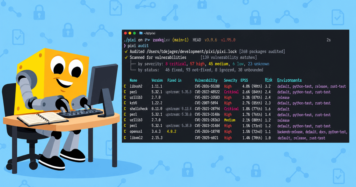 Pixi Audit em Beta: Varredura de Vulnerabilidades em Pacotes Conda-Forge e PyPI