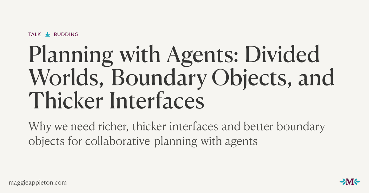 Planejamento com Agentes: Interfaces Visuais, Objeto de Fronteira e Colaboração