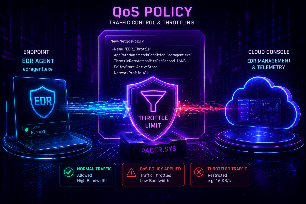 Atacantes usam políticas de QoS do Windows para sufocar EDRs e burlar detecção