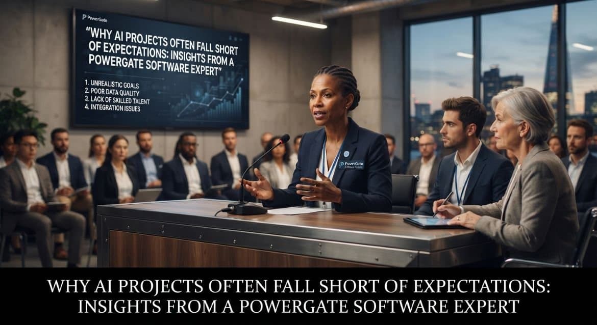Por que projetos de IA frequentemente ficam aquém das expectativas: Análises de um especialista da PowerGate Software