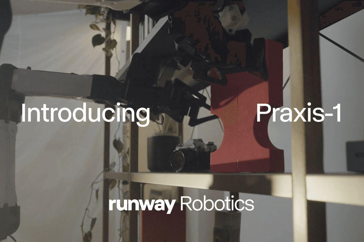 Praxis-1: O modelo open-weight que leva a IA da Runway para robôs reais