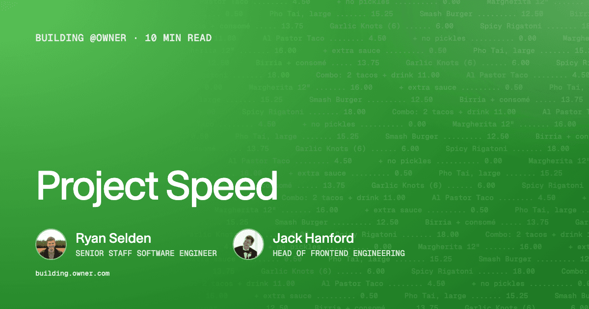 Project Speed: como a Owner reconstruiu a infraestrutura de mais de 10 mil sites de restaurantes