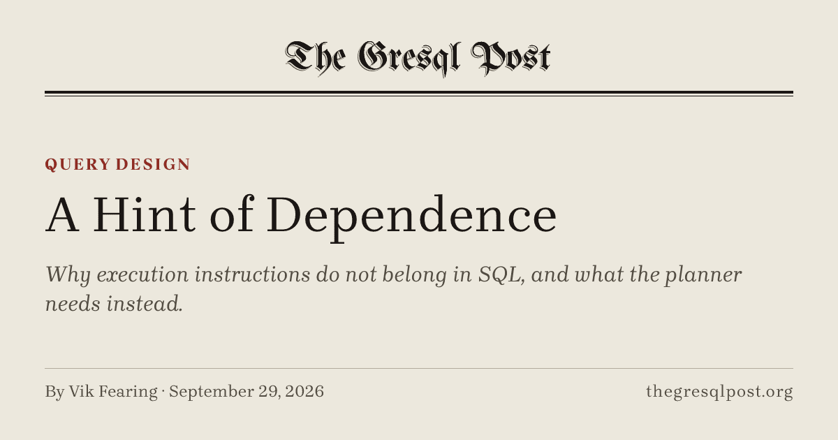 Query Hints no SQL: A dependência que fragiliza seus planos de execução