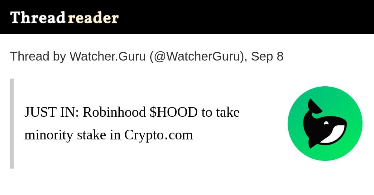 Robinhood Adquire Participação Minoritária na Crypto.com, Expandindo Atuação Cripto
