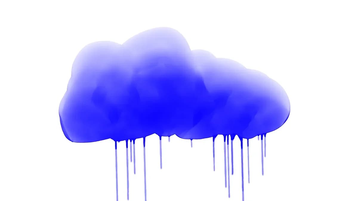 An illustration of a dripping cloud