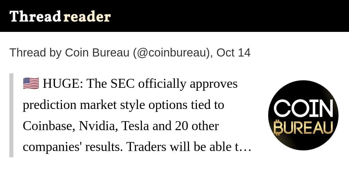SEC aprova opções binárias sobre métricas de empresas como Coinbase, Nvidia e Tesla