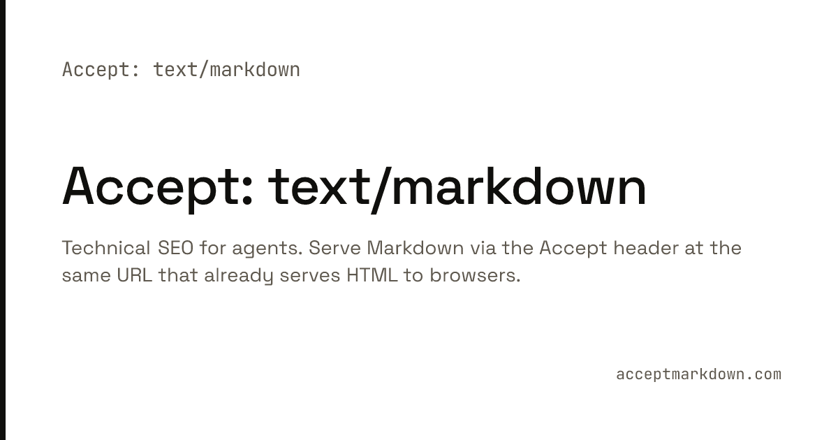 Servindo Markdown a Agentes de IA via Accept Headers: Otimização para Processamento Inteligente