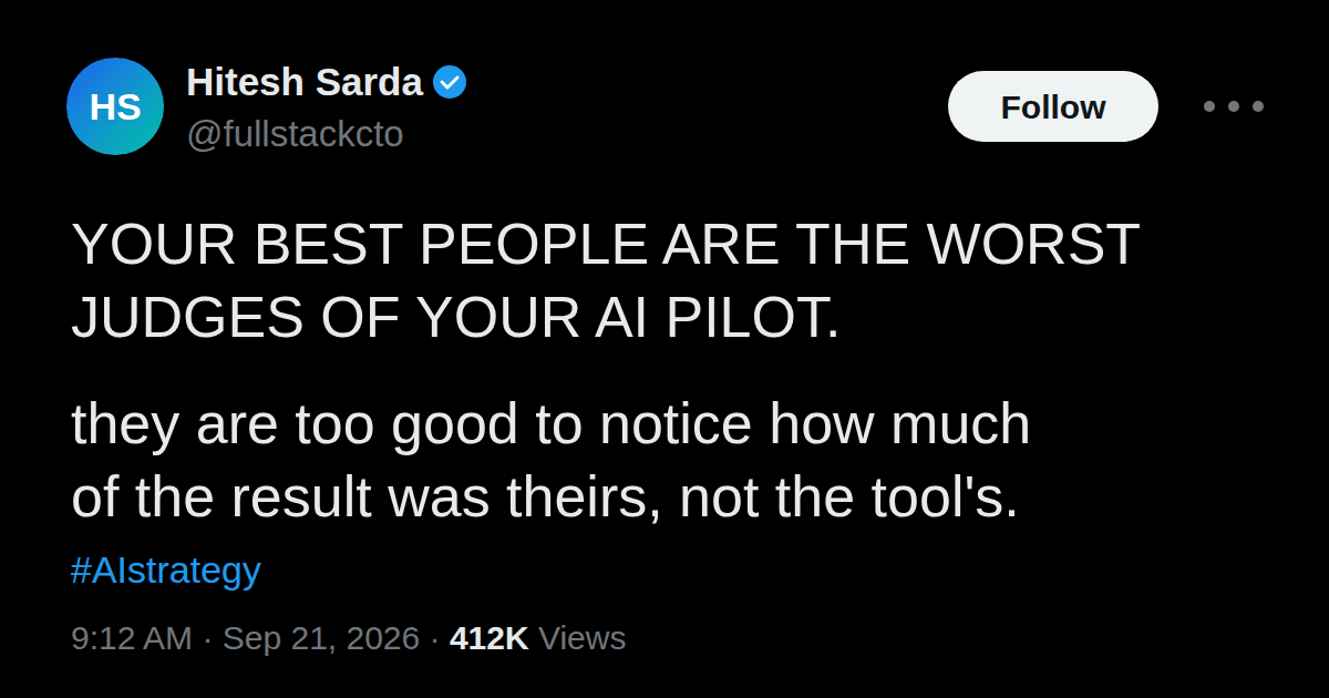 Seus melhores talentos são os piores juízes para o seu piloto de IA