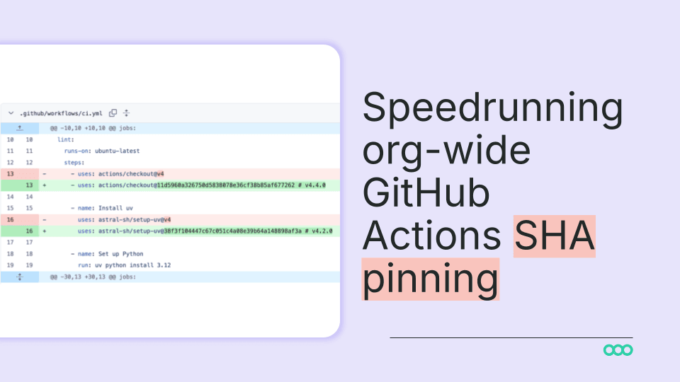 SHA Pinning em GitHub Actions org-wide acelera segurança após incidente de supply chain