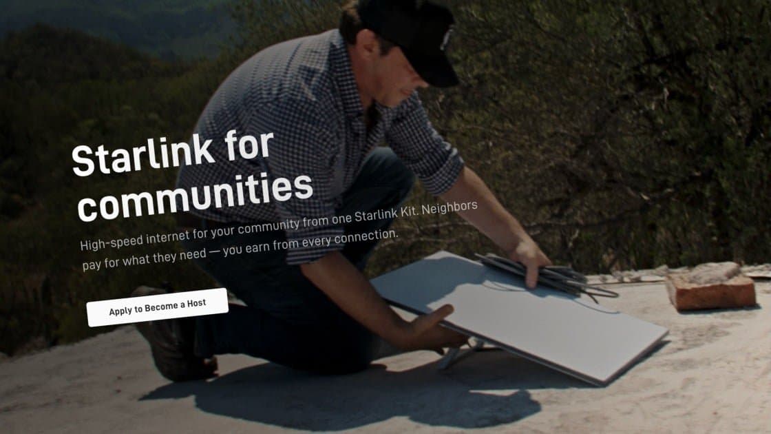 Starlink testa programa "Community Site" com passes de internet por hora e semana