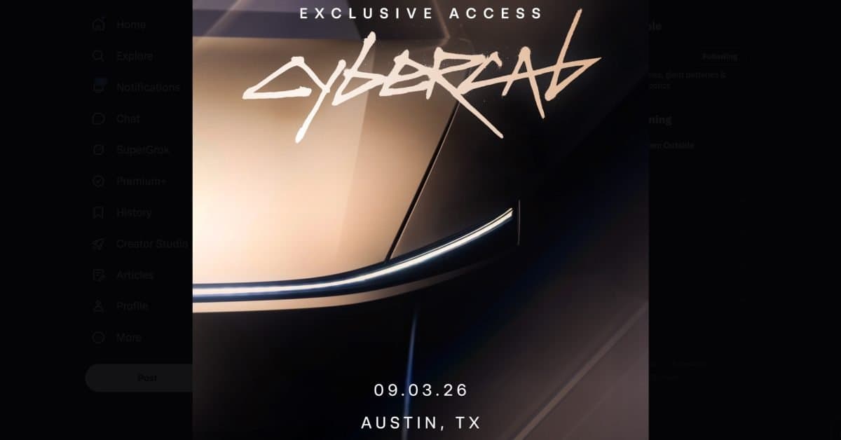 Tesla confirma lançamento do Cybercab para a próxima semana