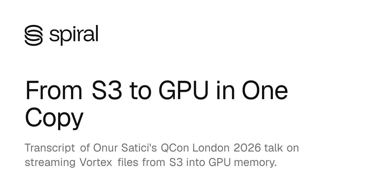 Transferência de S3 para GPU em uma única cópia otimiza processamento de dados