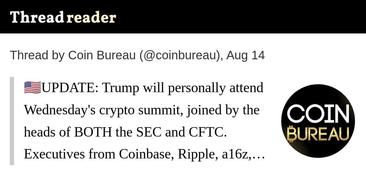 Trump participa de Cúpula Cripto na Casa Branca com chefes da SEC e CFTC
