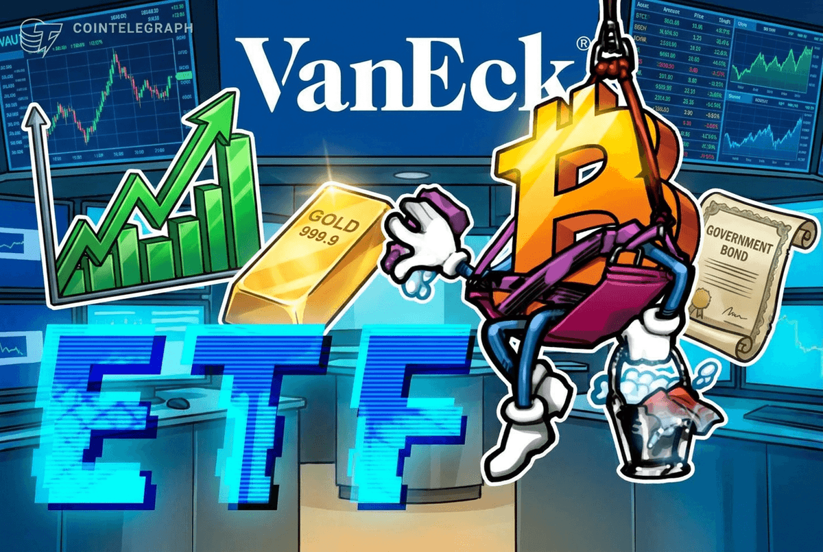 VanEck lança ETF diversificado que combina ações, títulos de renda fixa e Bitcoin
