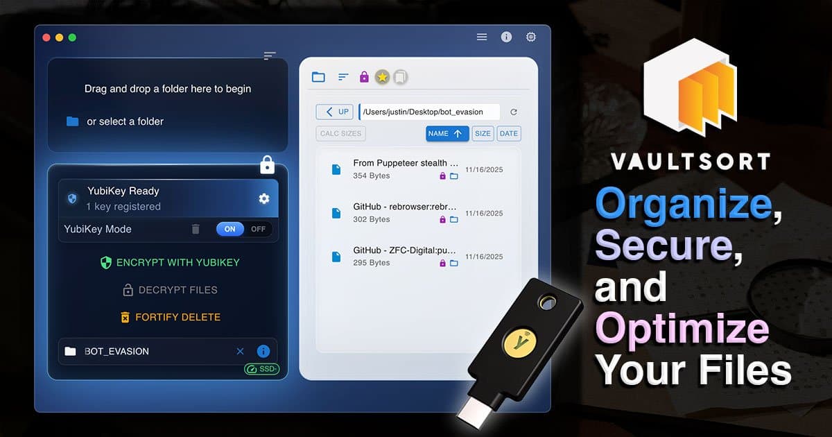 VaultSort V4 liga a criptografia ao hardware e integra Touch ID
