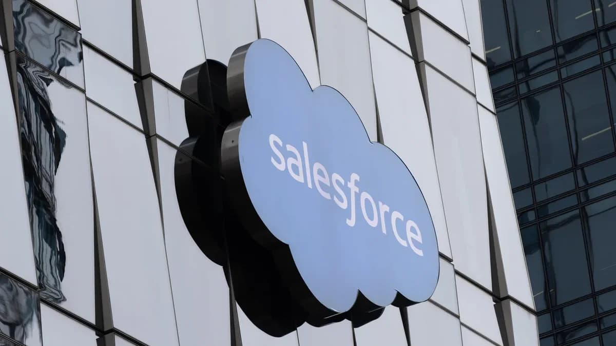 Salesforce logo on a building