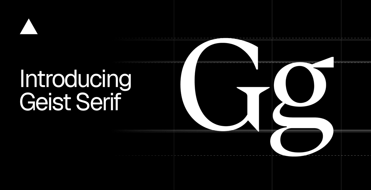 Vercel lança a Geist Serif, fonte serifada de display da família Geist