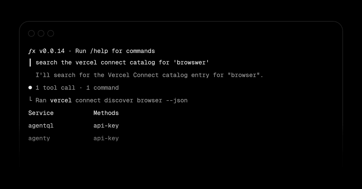 Vercel Connect permite descobrir mais de 1000 serviços direto pela CLI
