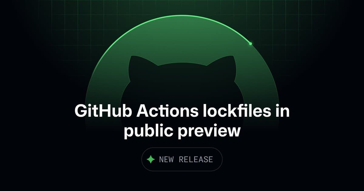 Workflow lockfiles do GitHub Actions entram em public preview
