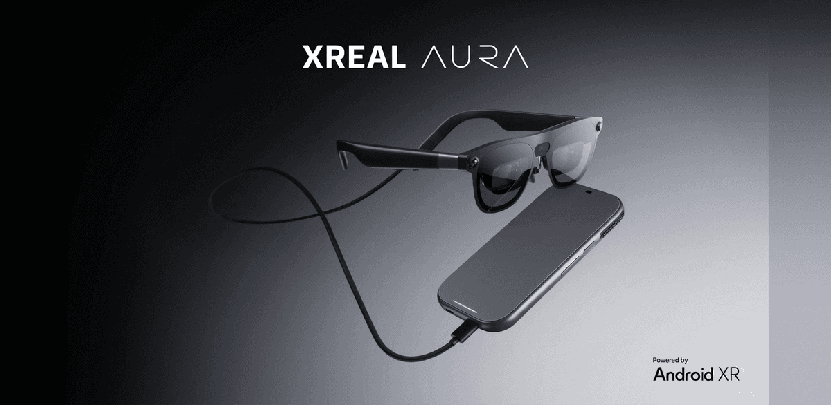 Google lança XREAL AURA, óculos XR com fio baseados no Android XR e voltados ao uso corporativo